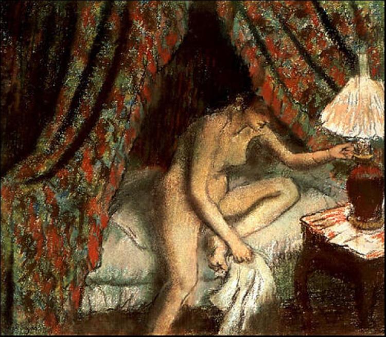 Edgar Degas Retiring Norge oil painting art